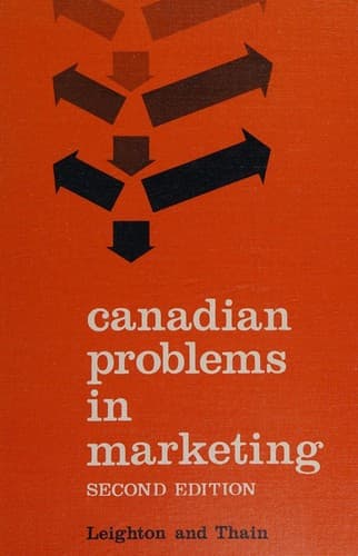 Tapa de Canadian problems in marketing