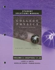 Tapa de Student Solutions Manual for College Physics