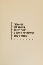 Tapa de Techniques for maximum market profits