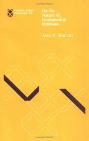 Tapa de On the nature of grammatical relations