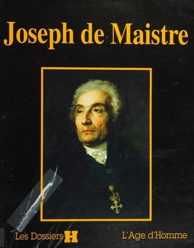 Tapa de Joseph de Maistre