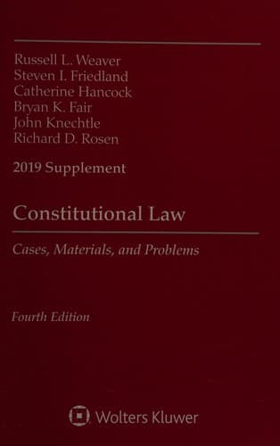 Tapa de Constitutional Law: Cases Materials and Problems