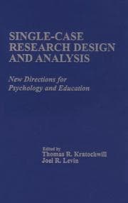 Tapa de Single-case research design and analysis