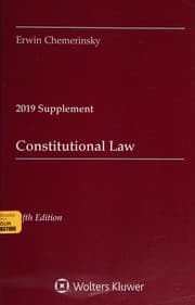 Tapa de Constitutional Law 2019 Supplement