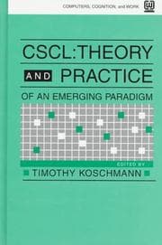 Tapa de Cscl: Theory and Practice of An Emerging Paradigm (Computers, Cognition, and Work)