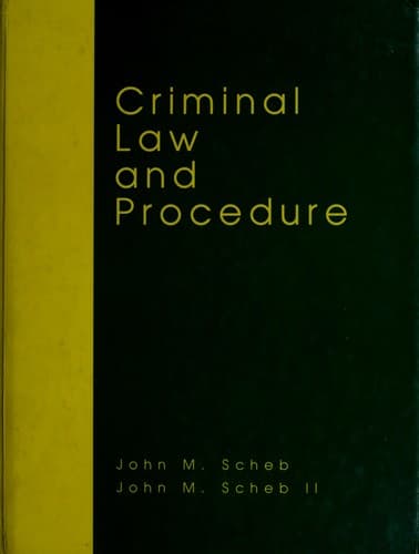 Tapa de Criminal law and procedure
