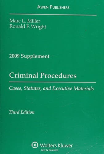 Tapa de Criminal Procedures: Cases, Statutes, and Executive Materials