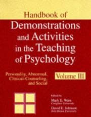 Tapa de Handbook of Demonstrations and Activities in Teaching of Psychology Vol. 3