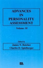 Tapa de Advances in Personality Assessment