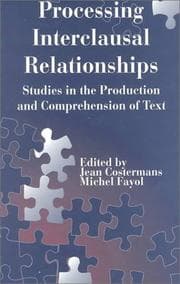 Tapa de Processing interclausal relationships
