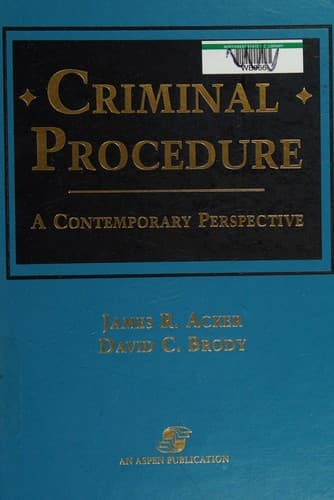 Tapa de Criminal procedure