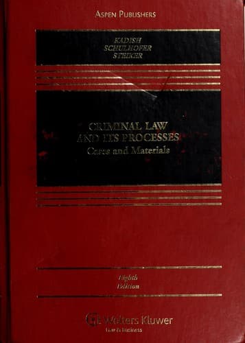 Tapa de Criminal Law and Its Processes