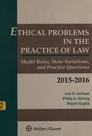 Tapa de Ethical problems in the practice of law