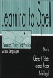 Tapa de Learning to spell