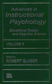 Tapa de Advances in instructional Psychology, Volume 5