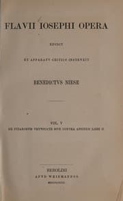 Tapa de Opera edidit et apparatu critico instruxit Benedictus Niese