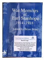 Tapa de The War Memoirs of Earl Stanhope, General Staff Officer in France, 1914-1918