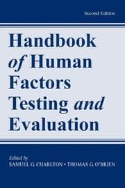 Tapa de Handbook of Human Factors Testing and Evaluation