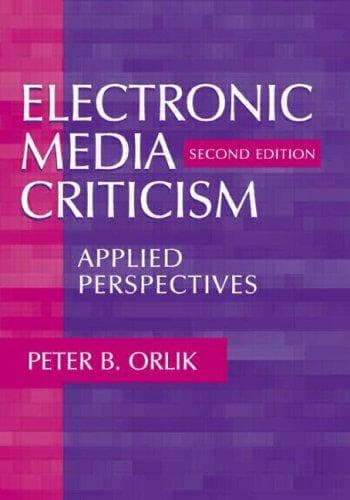 Tapa de Electronic media criticism