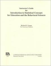Tapa de Introduction to Statistical Concepts for Education and the Behavioral Sciences