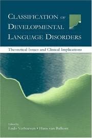 Tapa de Classification of Developmental Language Disorders