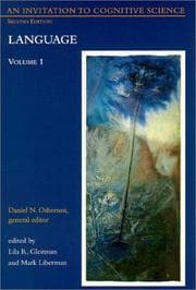 Tapa de Invitation to Cognitive Science Vol. 1