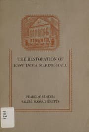 Tapa de The restoration of East India Marine Hall