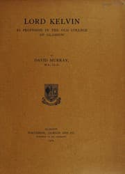 Tapa de Lord Kelvin as professor in the old College of Glasgow