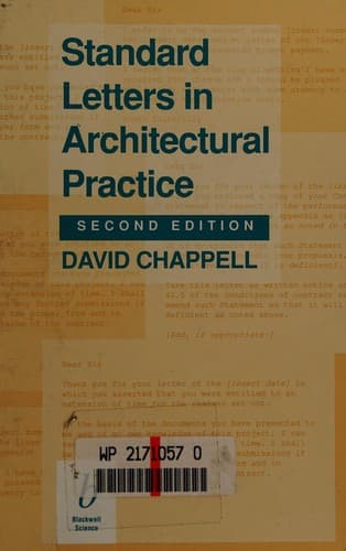 Tapa de Standard letters in architectural practice
