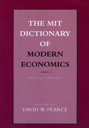 Tapa de The MIT Dictionary of Modern Economics