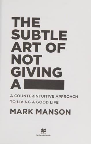 Tapa de The Subtle Art of Not Giving a F*ck