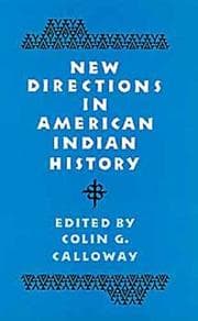 Tapa de New Directions in American Indian History (D'Arcy Mcnickle Center Bibliographies in American Indian History)