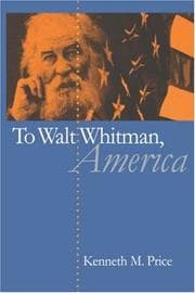 Tapa de To Walt Whitman, America