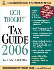 Tapa de CCH Toolkit Tax Guide 2006 (CCH Business Owner's Toolkit series)
