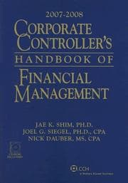 Tapa de Corporate Controller's Handbook of Financial Management (2007-2008)