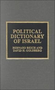 Tapa de Political Dictionary of Israel