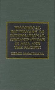 Tapa de Historical dictionary of international organizations in Asia and the Pacific
