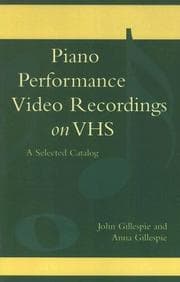 Tapa de Piano performance video recordings on VHS