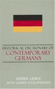 Tapa de Historical Dictionary of Contemporary Germany (Historical Dictionaries of Europe)