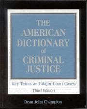 Tapa de The American Dictionary of Criminal Justice