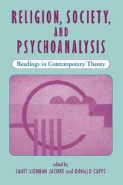 Tapa de Religion, society, and psychoanalysis