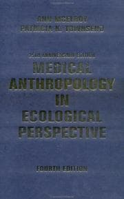 Tapa de Medical anthropology in ecological perspective
