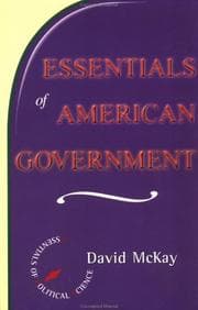 Tapa de Essentials of American Politics (Essentials of Political Science)