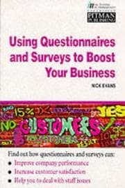 Tapa de Using Questionnaires and Surveys to Boost Your Business (Institute of Management)