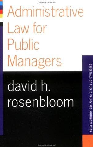 Tapa de Administrative law for public managers