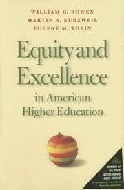Tapa de Equity and excellence in American higher education