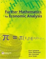 Tapa de Further mathematics for economic analysis