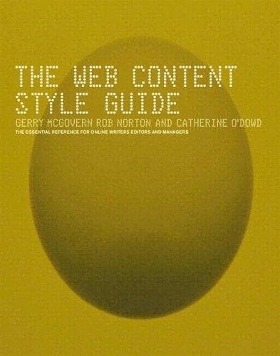 Tapa de The Web content style guide
