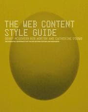 Tapa de The Web content style guide