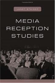 Tapa de Media reception studies